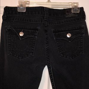 True Religion Black Faded Skinny Jean sz 31